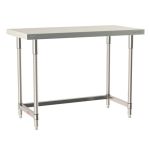 Metro TWS2448SU-304-S 24" x 48" TableWorx™ Stainless Steel Work Table with Type 304 Work Surface, 3-Sided Frame & Legs