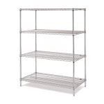18" x 60" x 63" Chrome Wire Shelving Unit with 4 Wire Shelves