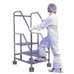 Palbam 3-STLD Stainless Steel Cleanroom Step Ladder, 3 Steps, 32.7" x 24.8" x 59.4"