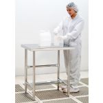 Palbam Class WX1208 30" x 48" Stainless Steel Cleanroom Table with Solid Top