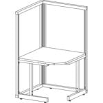 Production Basics 1415 Standard Laminate Stand-Alone Corner Workstation, 30" x 36"