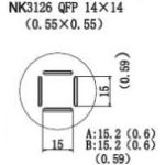 Quick NK3126 QFP Nozzle, 14 x 14mm
