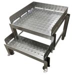 CleanPro SSL-1071 Stainless Steel Cleanroom Step Ladder with 2 Steps, 24" x 32" x 18"