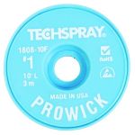 TechSpray 1808-10F Pro Wick White #1 Braid - AS - 10' Spool