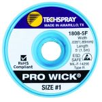 TechSpray 1808-5F Pro Wick White #1 Braid - AS - 5' Spool