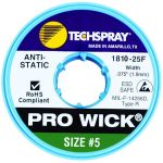 TechSpray 1810-25F Pro Wick Green #3 Braid - AS - 25' Spool