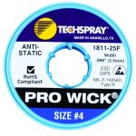 TechSpray 1811-25F Pro Wick Blue #4 Braid - AS - 25' Spool