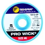 TechSpray 1813-5F Pro Wick Red #6 Braid - AS - 5' Spool