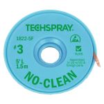 TechSpray 1822-50F #3 No-Clean ESD-Safe Desoldering Braid, Green, 0.075