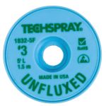 TechSpray 1832-5F Unfluxed Green #3 Braid - AS - 5' Spool
