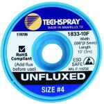TechSpray 1833-10F Unfluxed Blue #4 Braid - AS - 10' Spool