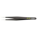 ESD-Safe Stainless Steel Tweezer with Straight, Short, Fine, Rounded, Pointed Tips