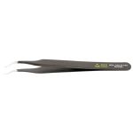 ESD-Safe Micro Stainless Steel Tweezer with Curved, Extra-Fine, Pointed, 3.0mm Long Tips